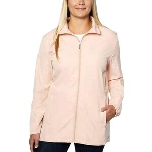 Hang Ten Women's UPF 50+ Water Repellant Hybrid Pink Windbreaker Jacket